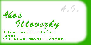 akos illovszky business card