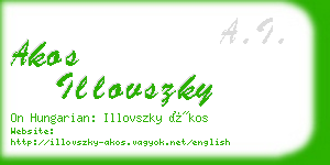 akos illovszky business card